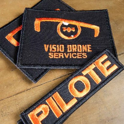 Miniature ecussons velcro Visio Drone Service